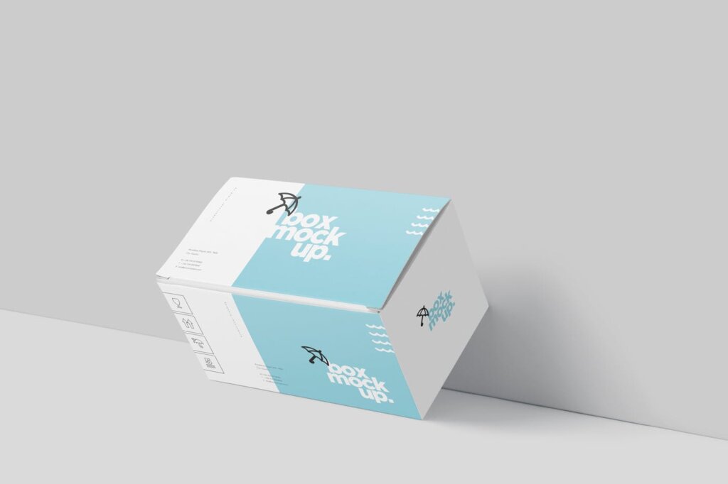 高端商品包装盒模型素材样机下载Box Mockup Set – Wide Rectangle Big Size插图4