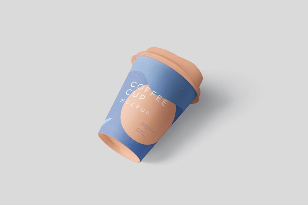 热饮咖啡杯/文艺塑料热饮杯样机素材模板下载Coffee Cup Mockup Set – Small Size – Disposable插图4