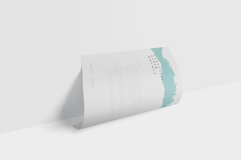 企业品牌是被信纸/行政办公样机模板素材下载Executive Paper Mockup – 7×10 Inch Size插图4