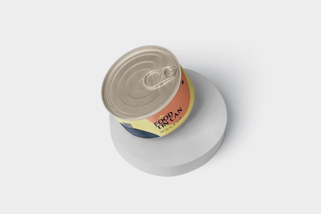 锡罐模型模板包装盒模型样机素材下载Food Tin Can Mockup Small Size – Round插图4