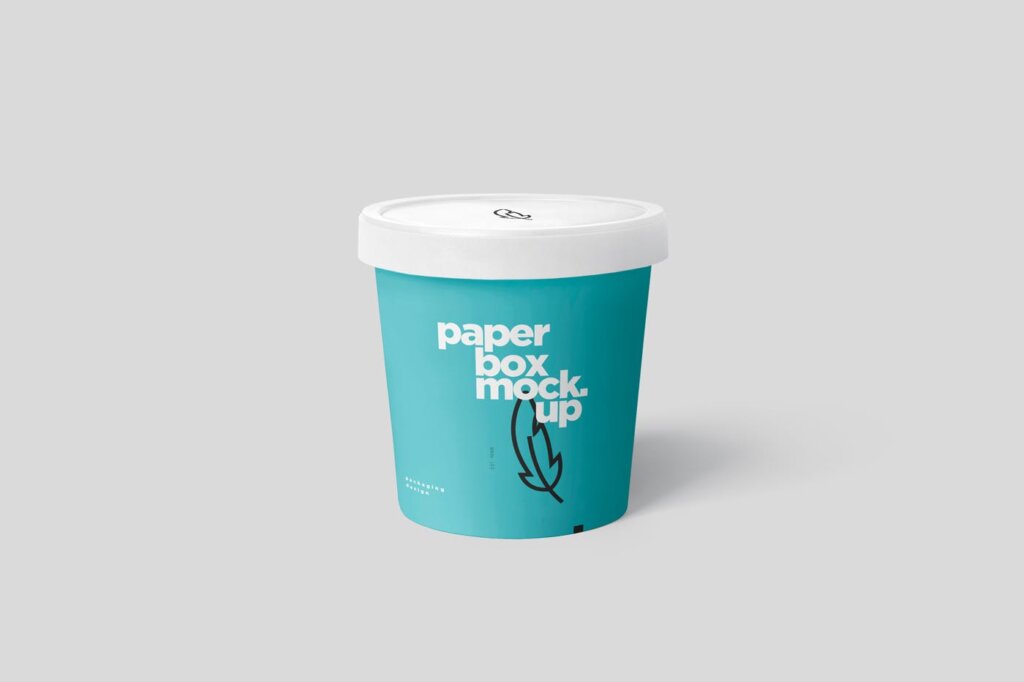 精致文艺奶油包装瓶模型样机素材下载Paper Box Mockup PSDs Round – Large Size插图4