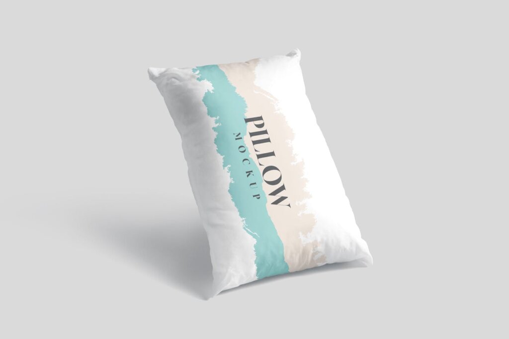 山水风简约枕头和坐垫模型样机素材下载Pillow Mockup Set – Rectangle插图4