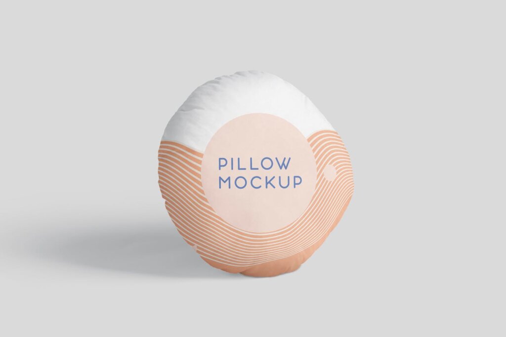 简约大气靠枕/抱枕样机素材模板Pillow Mockup Set – Round插图4