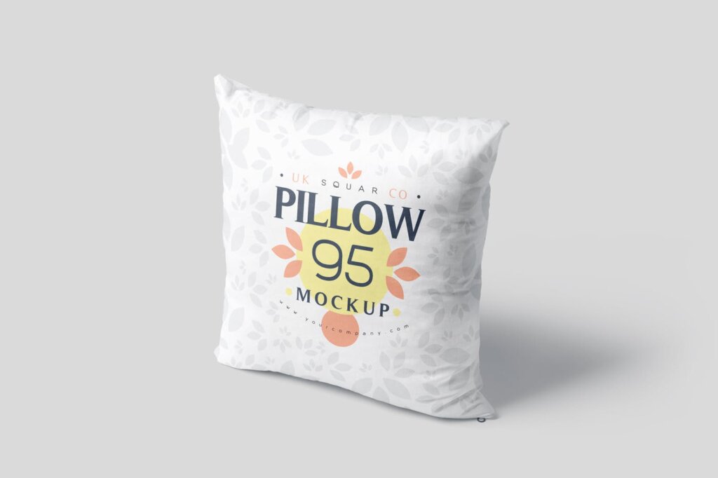 精致品牌文艺枕头模型素材样机Pillow Mockup Set Square插图4