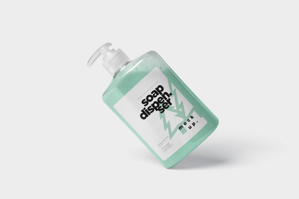 洗化用品肥皂分配器模型样机素材下载Soap Dispenser Mockup Rectangle Shape插图4