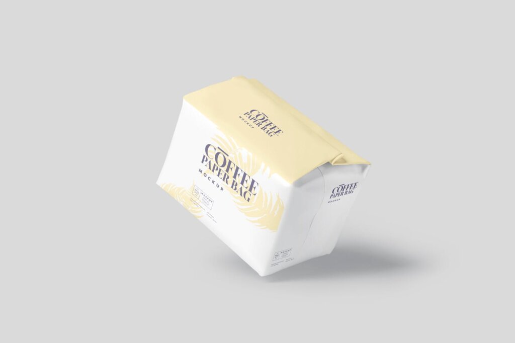 商务方形咖啡袋包装模型样机素材Coffee Paper Bag Mockup PSDs – Small Size插图5