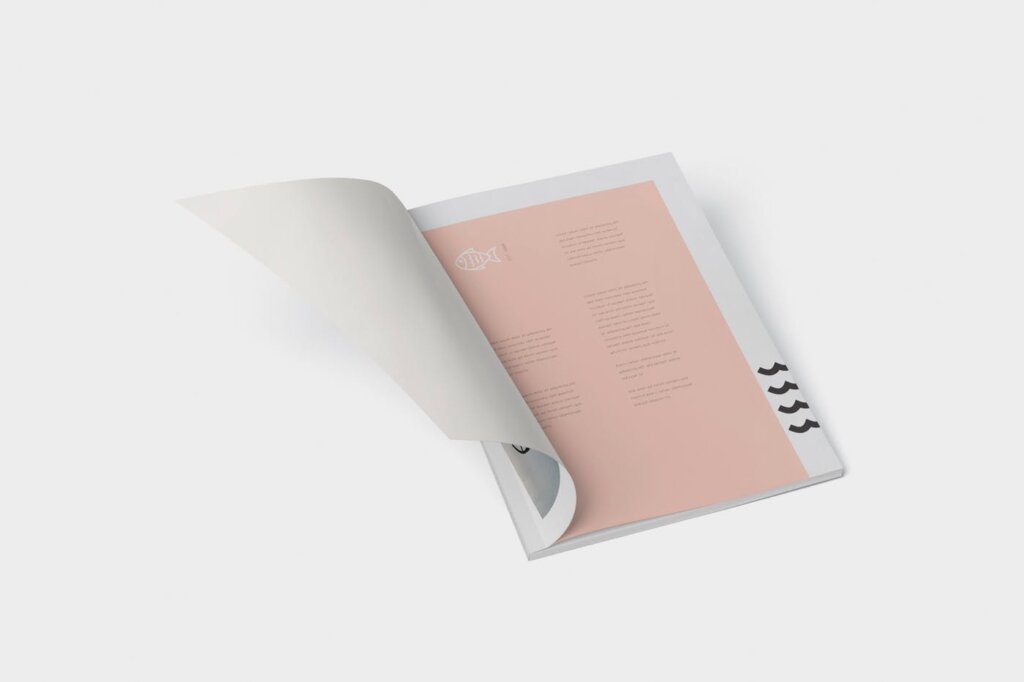 精致文艺多种透视角度杂志样机模型素材Magazine Mockup – A4 210×297 mm Size插图4