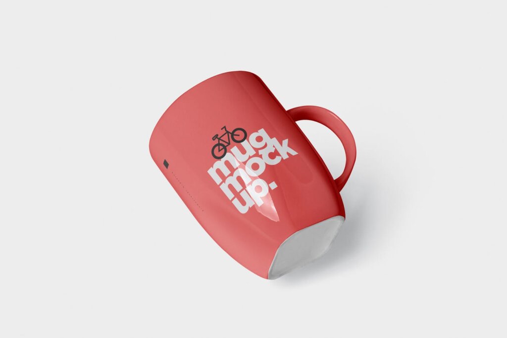 企业品牌办公用品/马克杯样机素材Mug Mockup – Rounded with Handle插图5