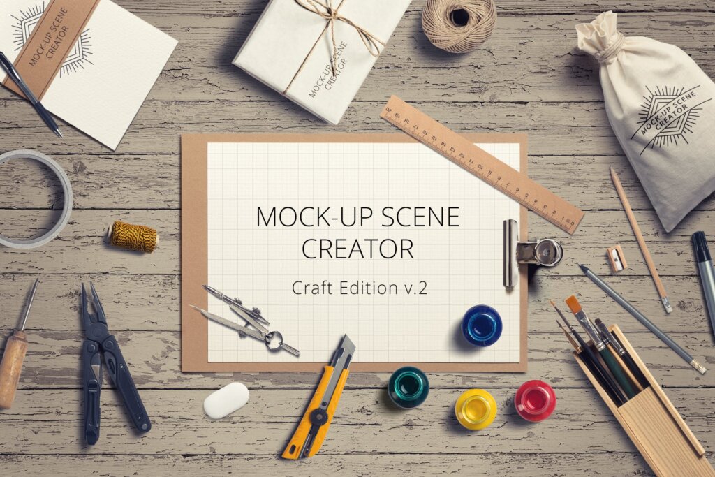 企业品牌办公文具装饰模型素材样机下载Multipurpose Mock Up Creator插图5