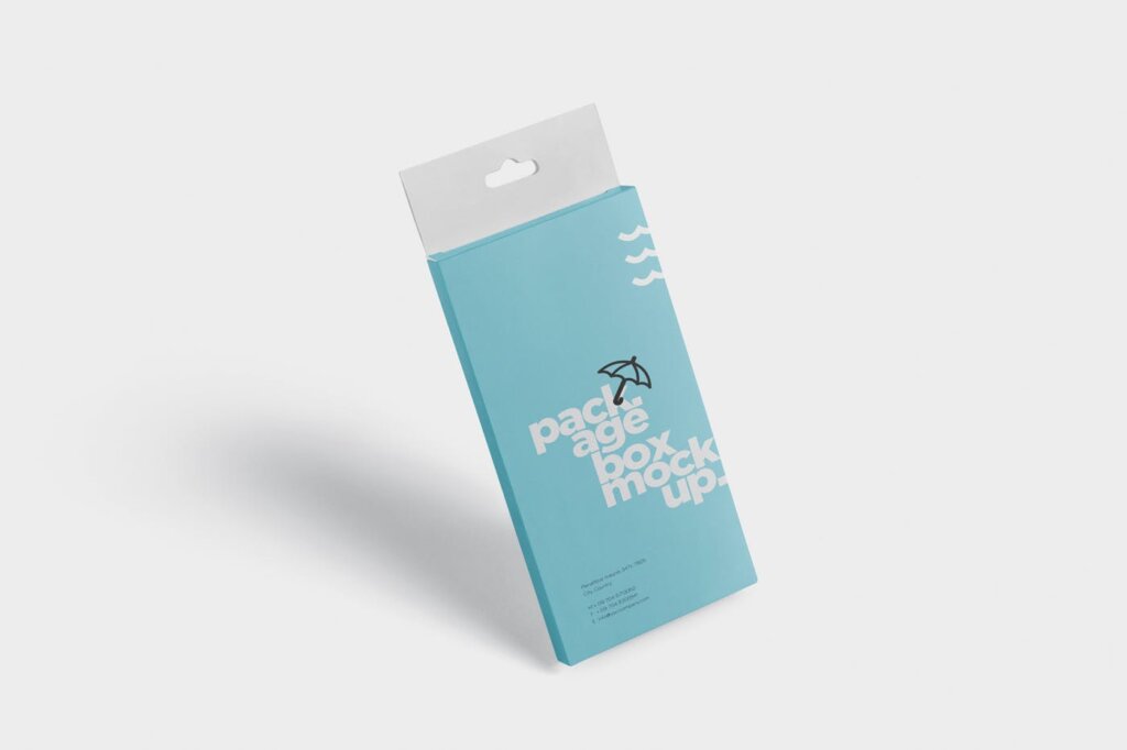 方形纸盒食品包装样机素材模板下载Package Box Mockup with Hanger – High Rectangle插图5