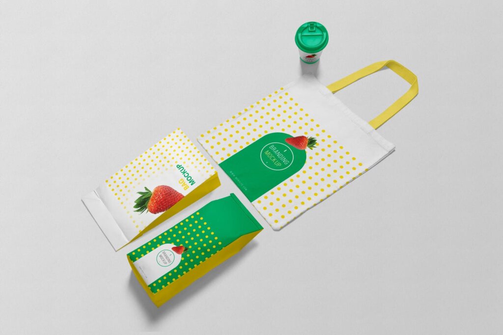 热饮咖啡杯和/牛皮纸纸袋样机素材模板下载Packaging Mockup Scenes插图5