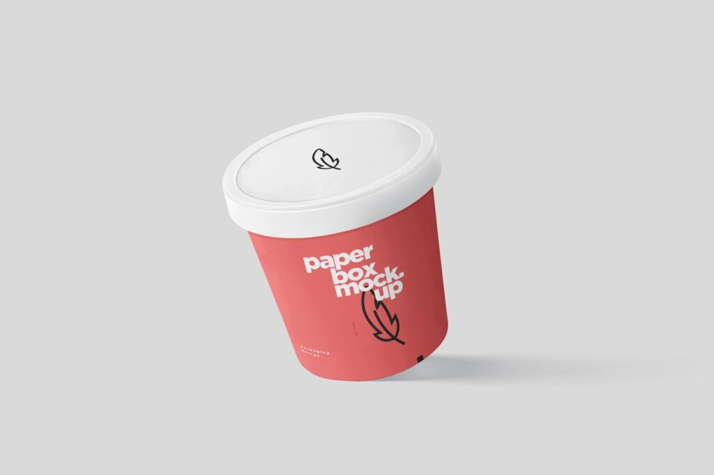 精致文艺奶油包装瓶模型样机素材下载Paper Box Mockup PSDs Round – Large Size插图5