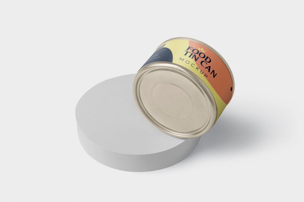 锡罐模型模板包装盒模型样机素材下载Food Tin Can Mockup Small Size – Round插图6
