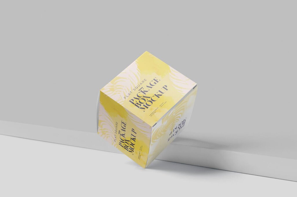 礼品方形包装盒样机素材模板下载Package Box Mock-Up Set – Flat Square插图6