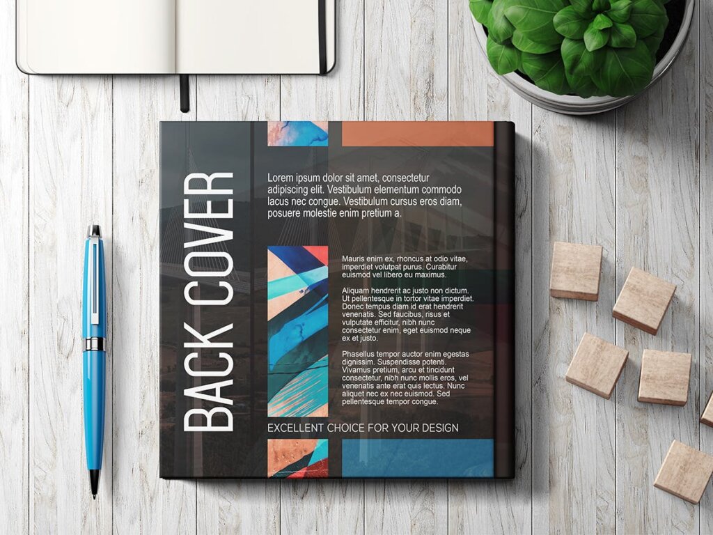 精致高端硬卡纸书籍样机素材模板下载Square Book Mockup Set插图6