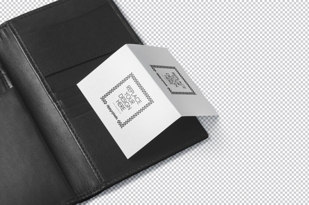 精致双折页名片模型样机素材模板下载Two Fold Business Card Mockups MUVXQU6插图6
