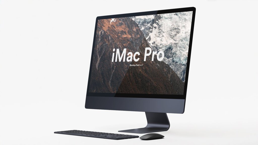 苹果电脑多角度样机素材模型下载iMac Pro Kit插图6