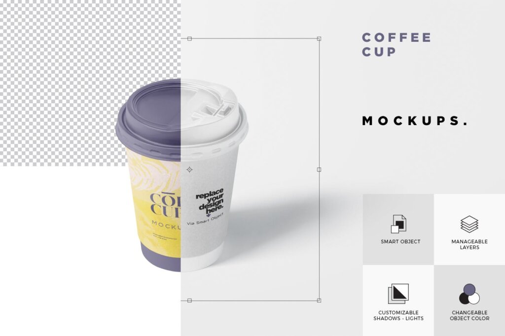 咖啡热饮杯模型样机素材下载模型Coffee Cup Mockup 5BBQP7J插图7