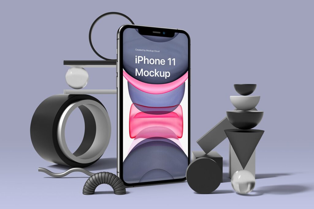 iPhone 11 Pro Max样机设备工具包素材模板下载iPhone 11 Pro Mockup Kit插图8