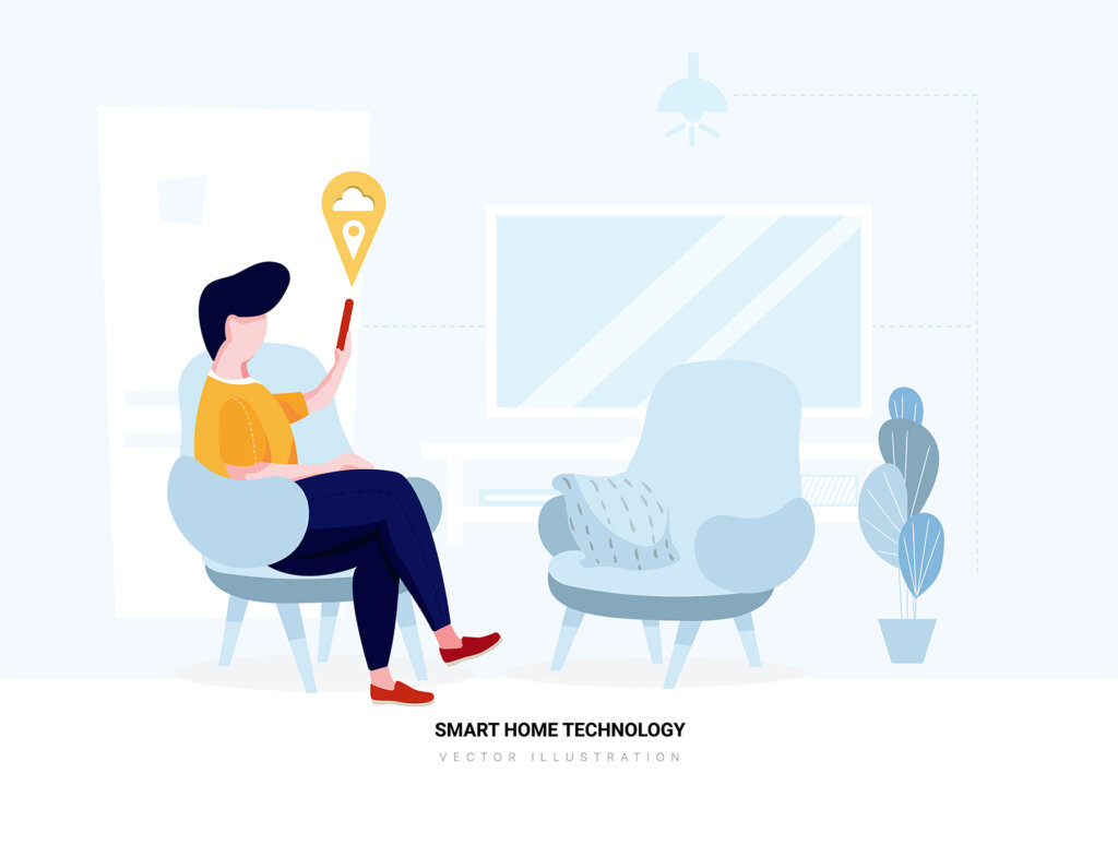 网站素材生活场景插图素材下载Scorpius – Smart Home Technology Vector Scenes插图10