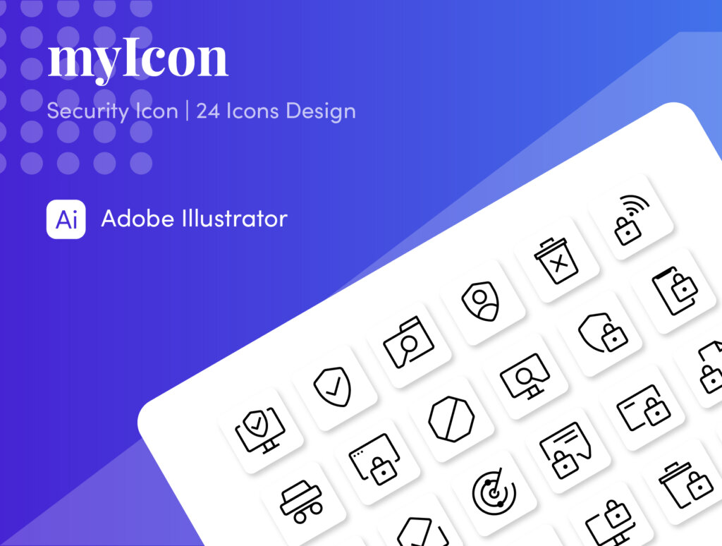 安全类矢量线性图标设计素材Security Icon Set | myIcon插图1