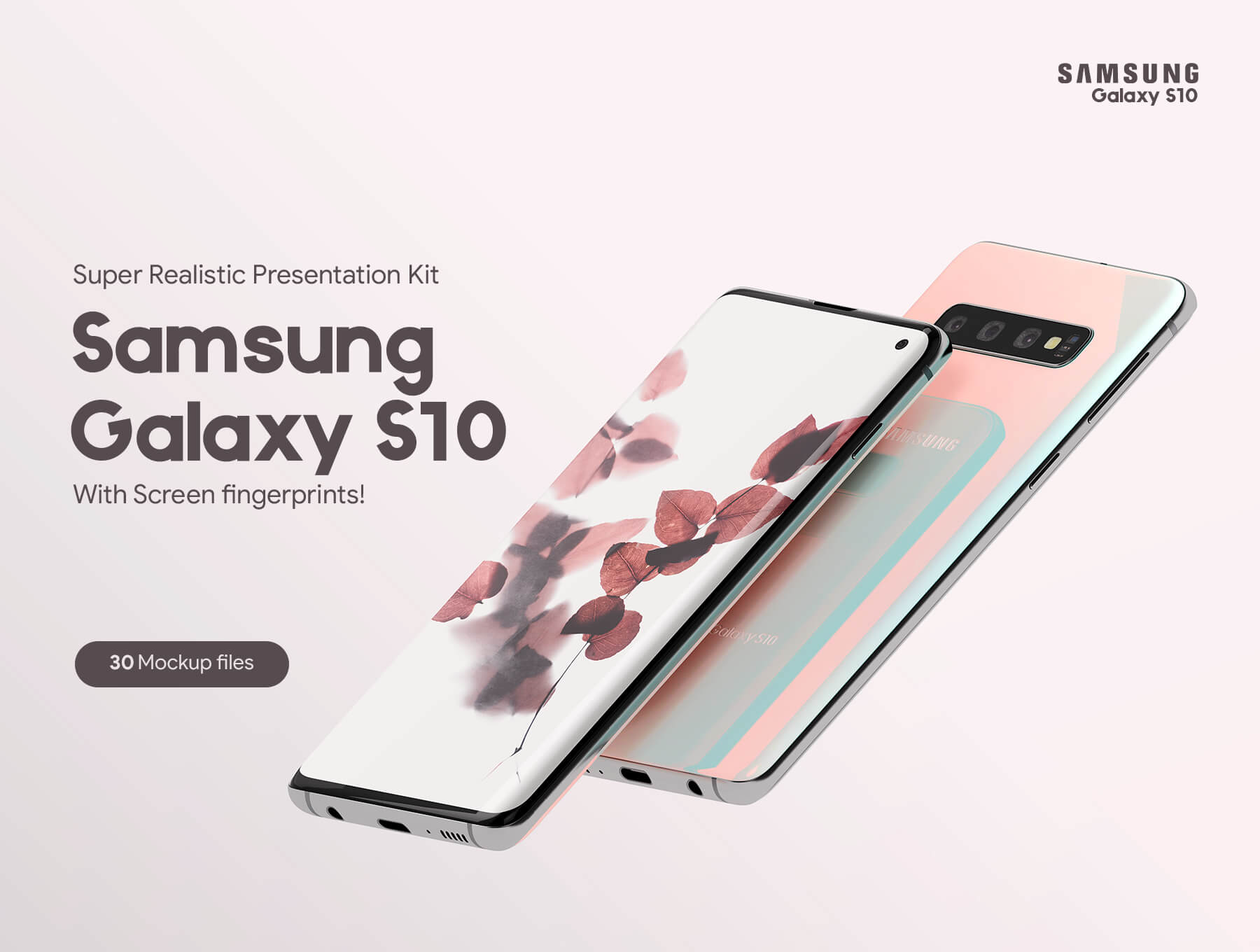 三星手机Samsung Galaxy S10模型样机素材模板下载插图