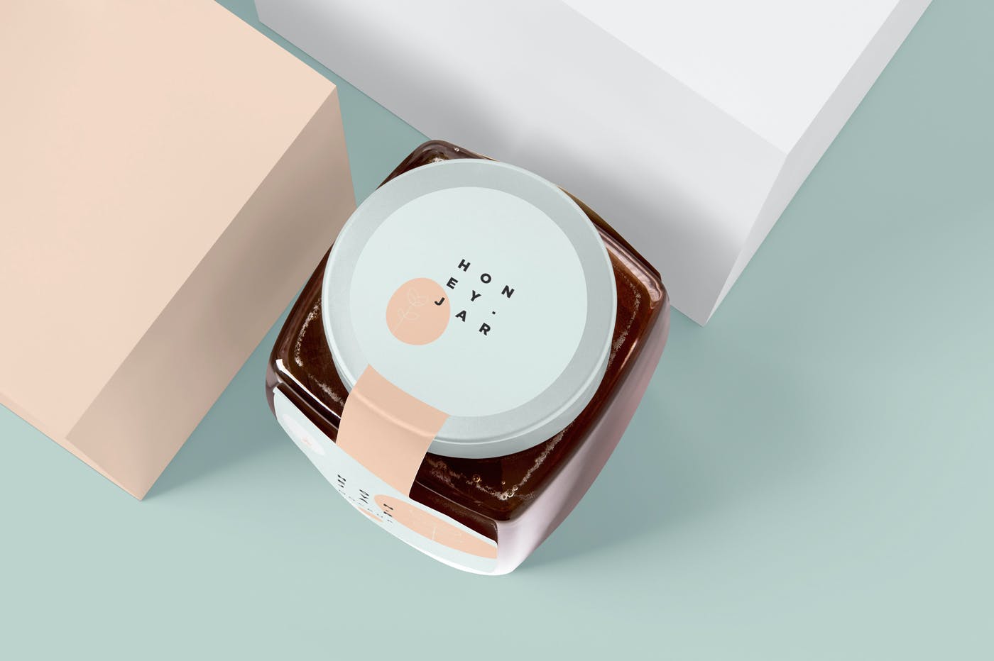精致文艺品牌包装蜂蜜罐样机模板素材GWYS2RE插图4