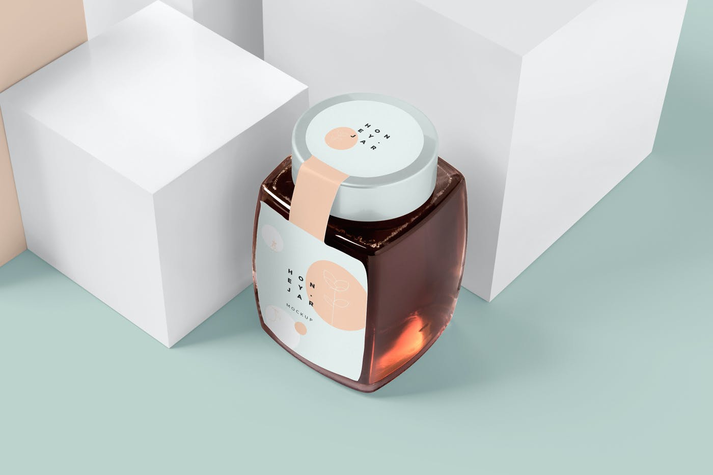 精致文艺品牌包装蜂蜜罐样机模板素材GWYS2RE插图7
