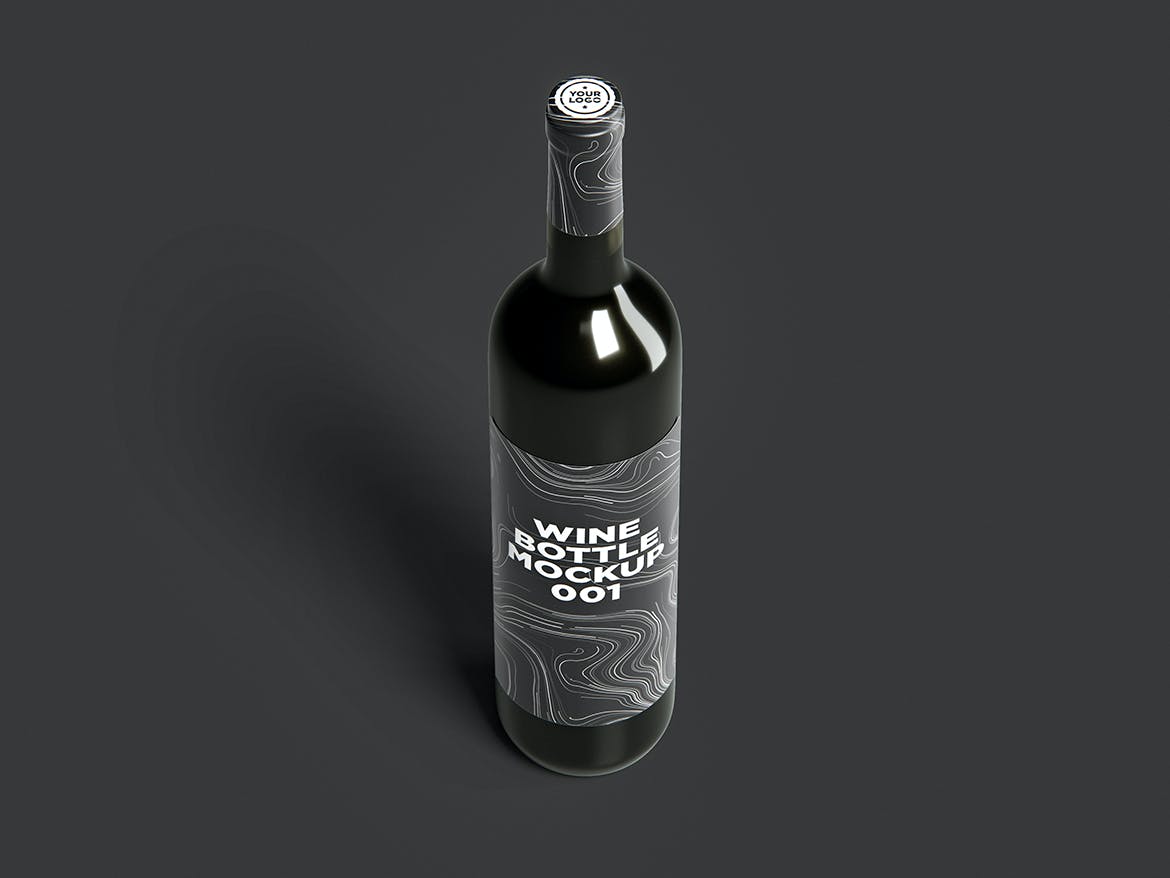 高端品牌国外葡萄酒瓶模型样机素材001EPES8X2插图1