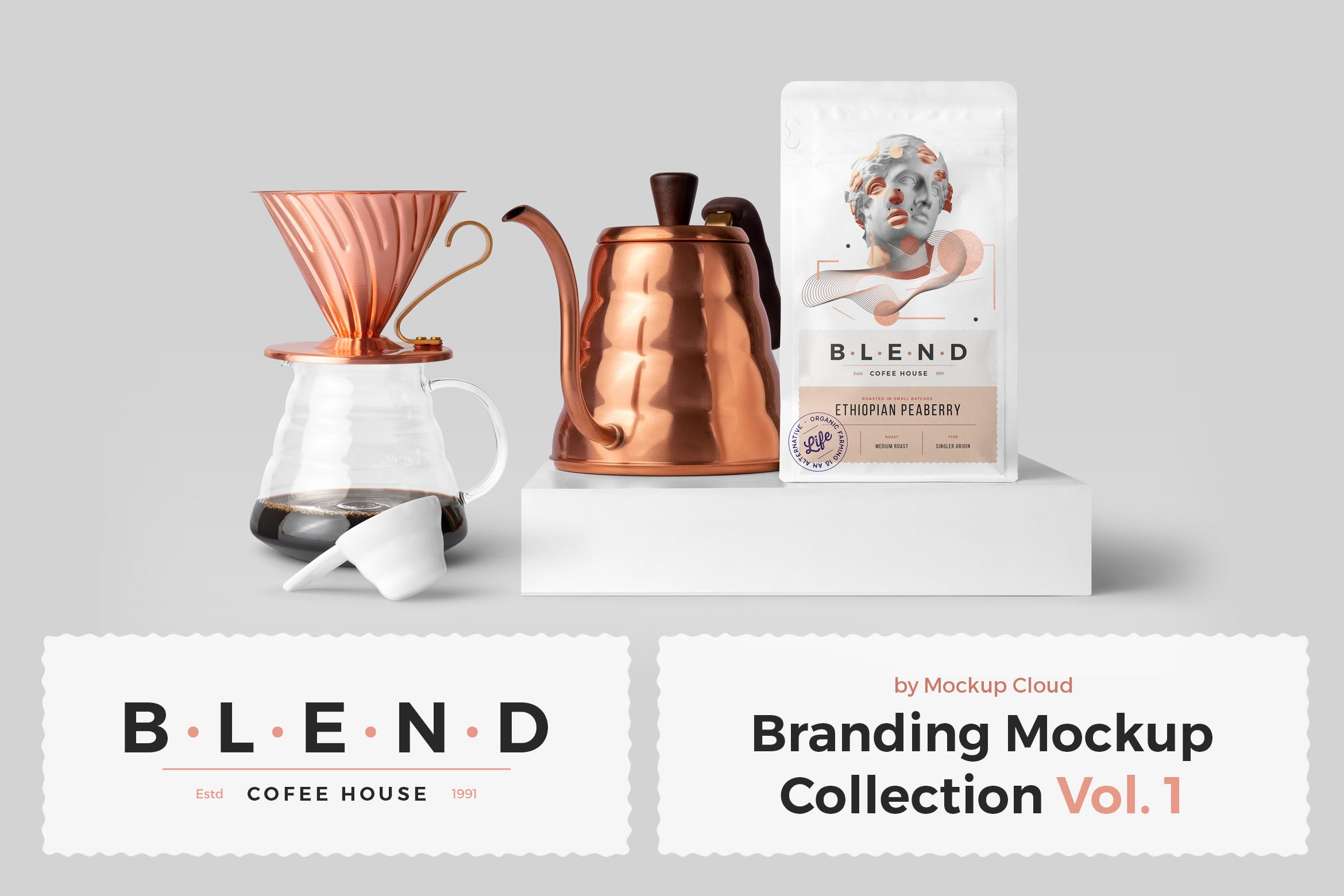 高端品牌混合咖啡馆品牌样机模版素材R4HCJUD插图