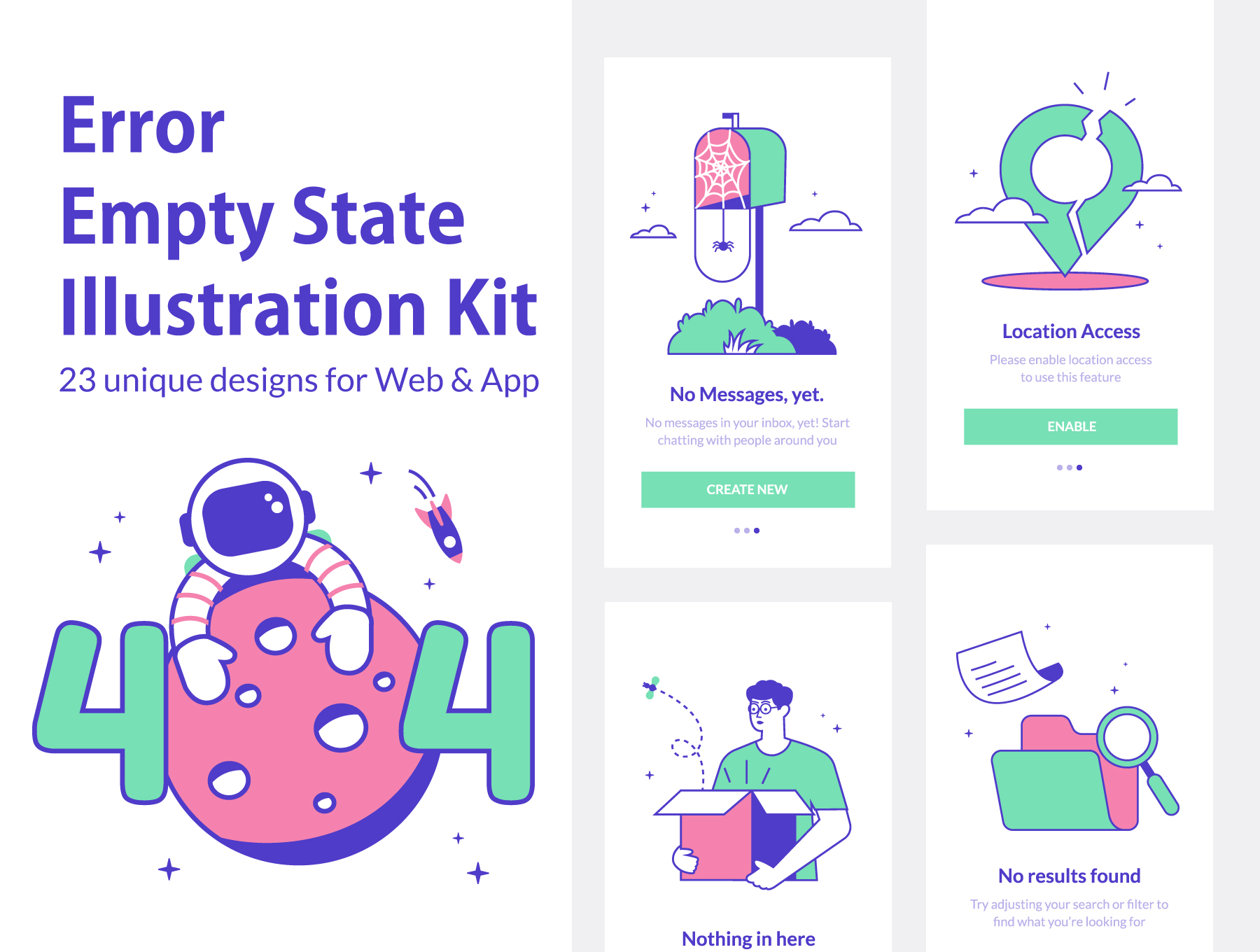 错误-Emptystates插图套件 Web和移动应用程序的23种独特设计插图8