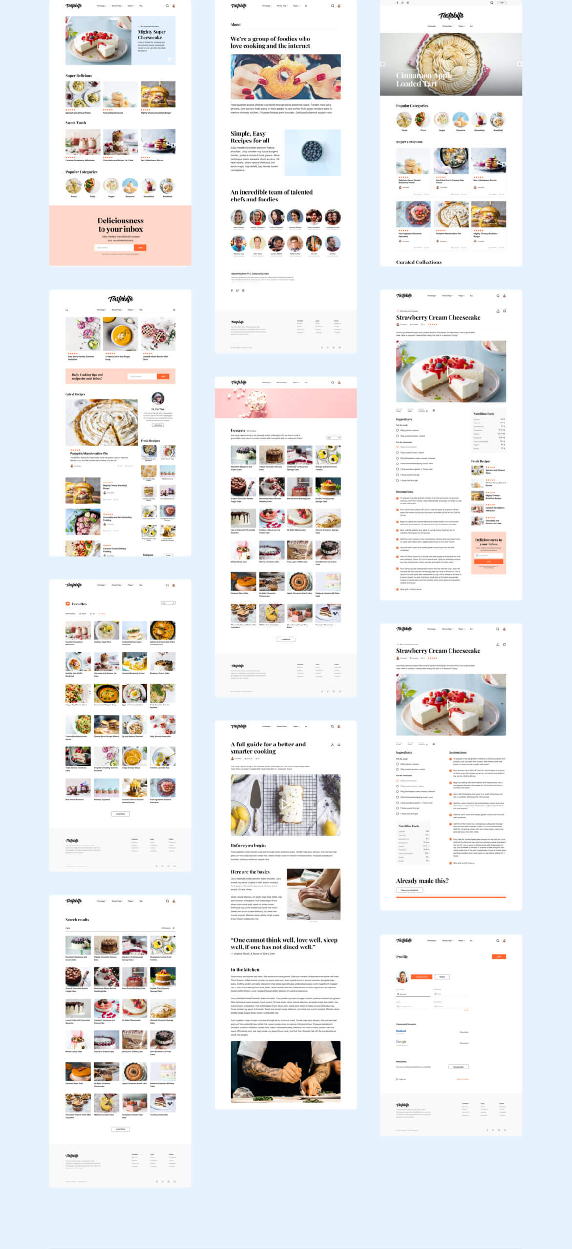 美食家网站设计模版素材插图3