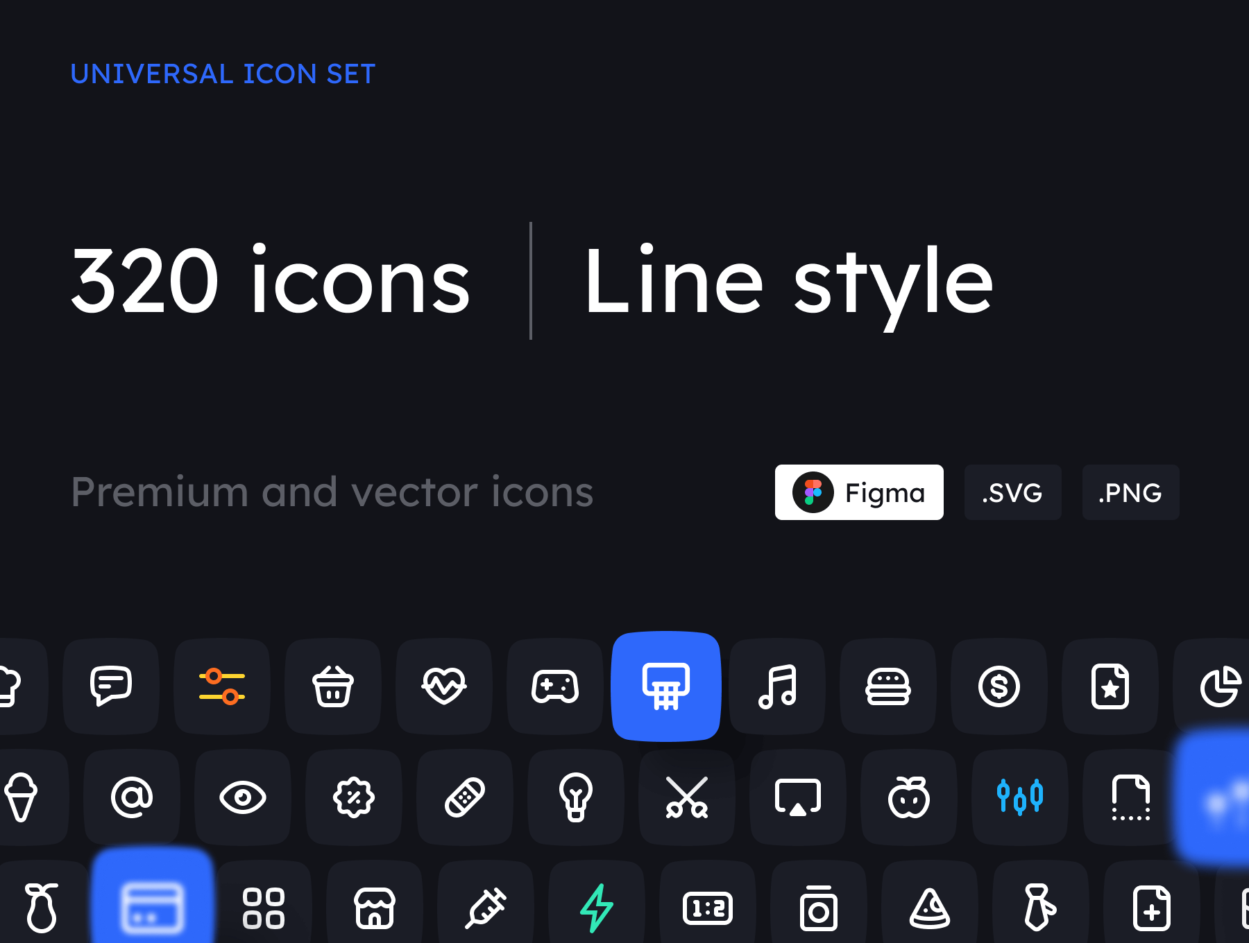 通用图标集| 线型 320线图标 Universal Icon Set Duotone Style插图