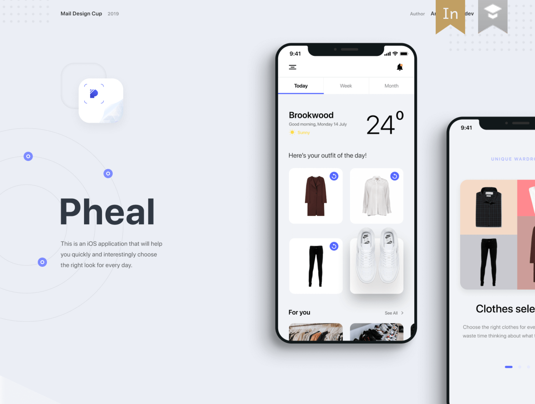 日常装备出行地图类移动应用程序模版素材Pheal — outfit for every day, mobile application插图