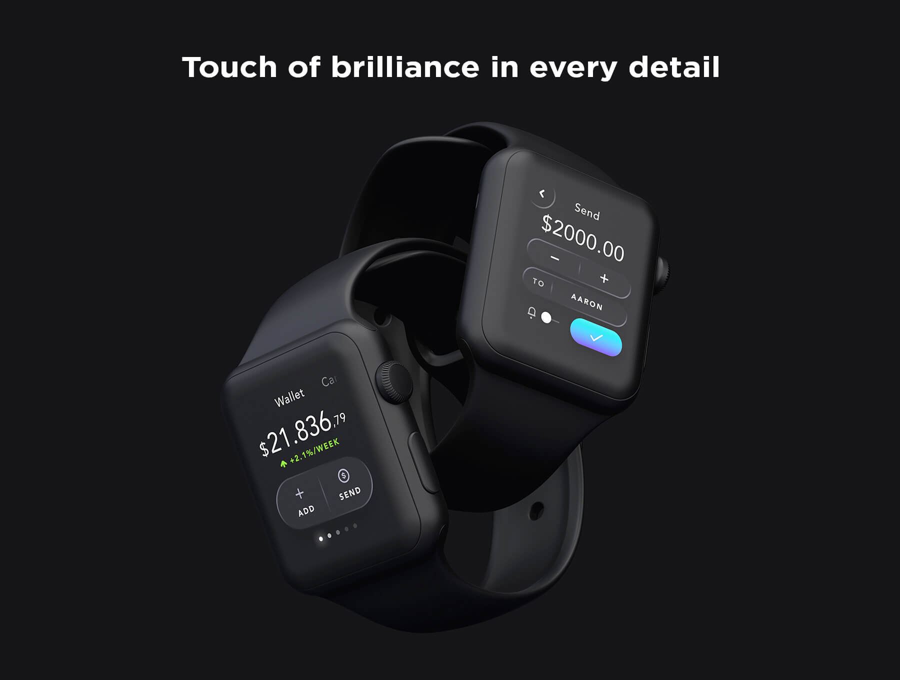 钱包交易手表应用类UI套件摸吧素材 Noelle – Wallet WatchOS UI Kit插图1