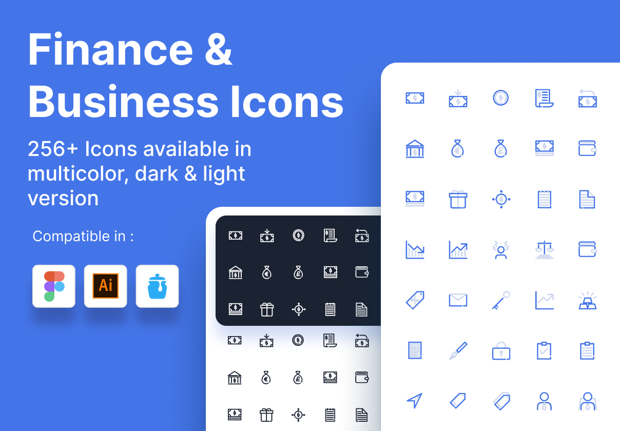 金融与商业图标 Finance & Business Icons插图