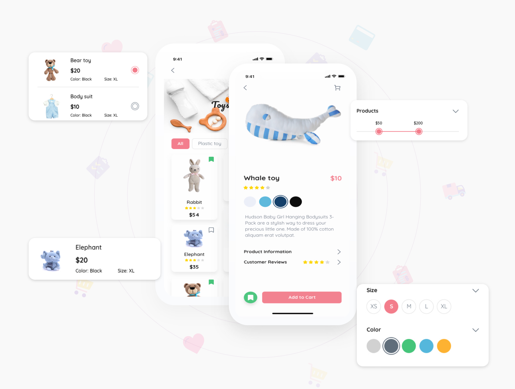 婴儿或儿童电子商务的UI套件Moby E-commerce App Ui Kit插图2