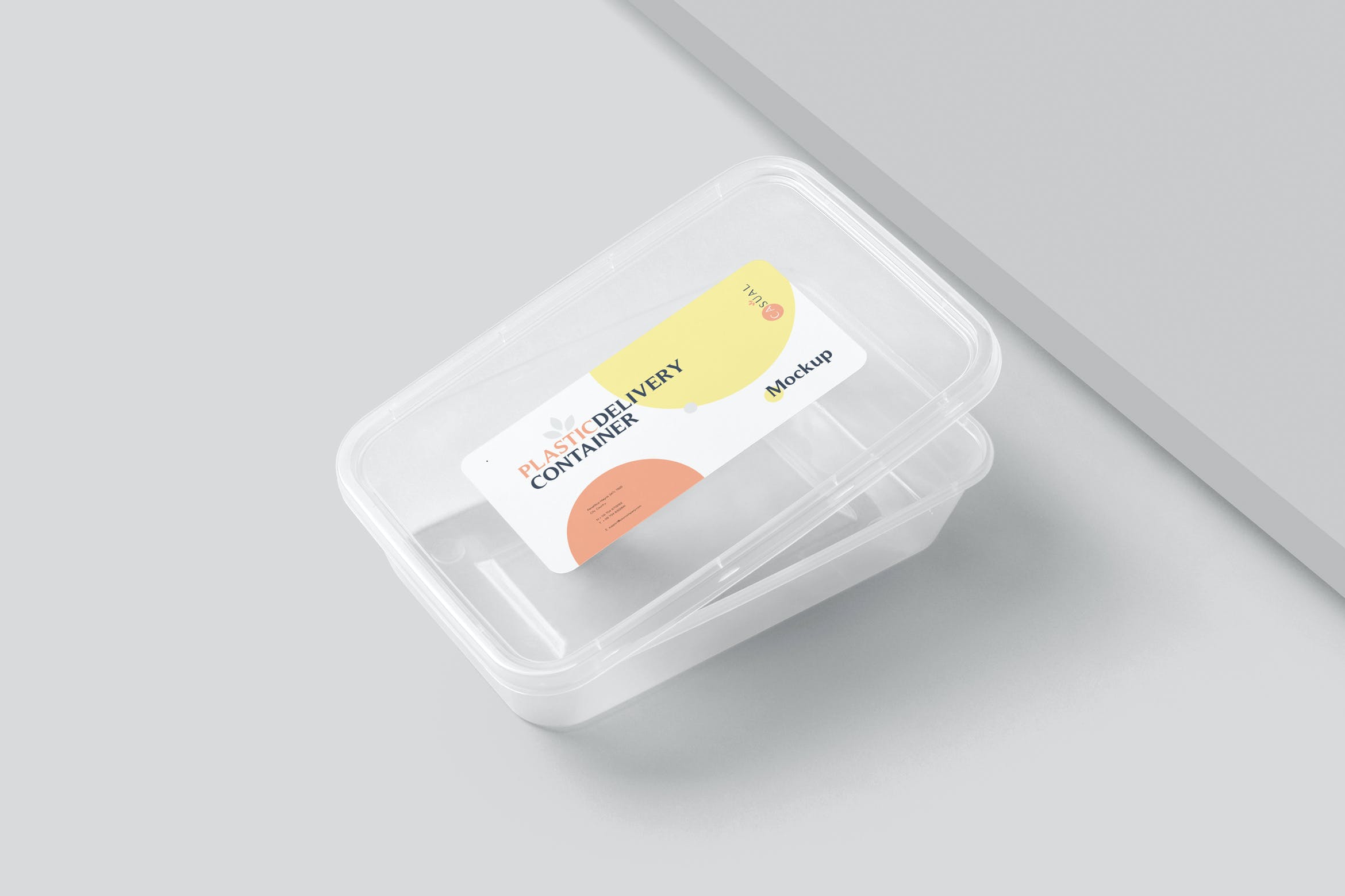 食品包装盒塑料矩形盒标签样机M833PQW插图
