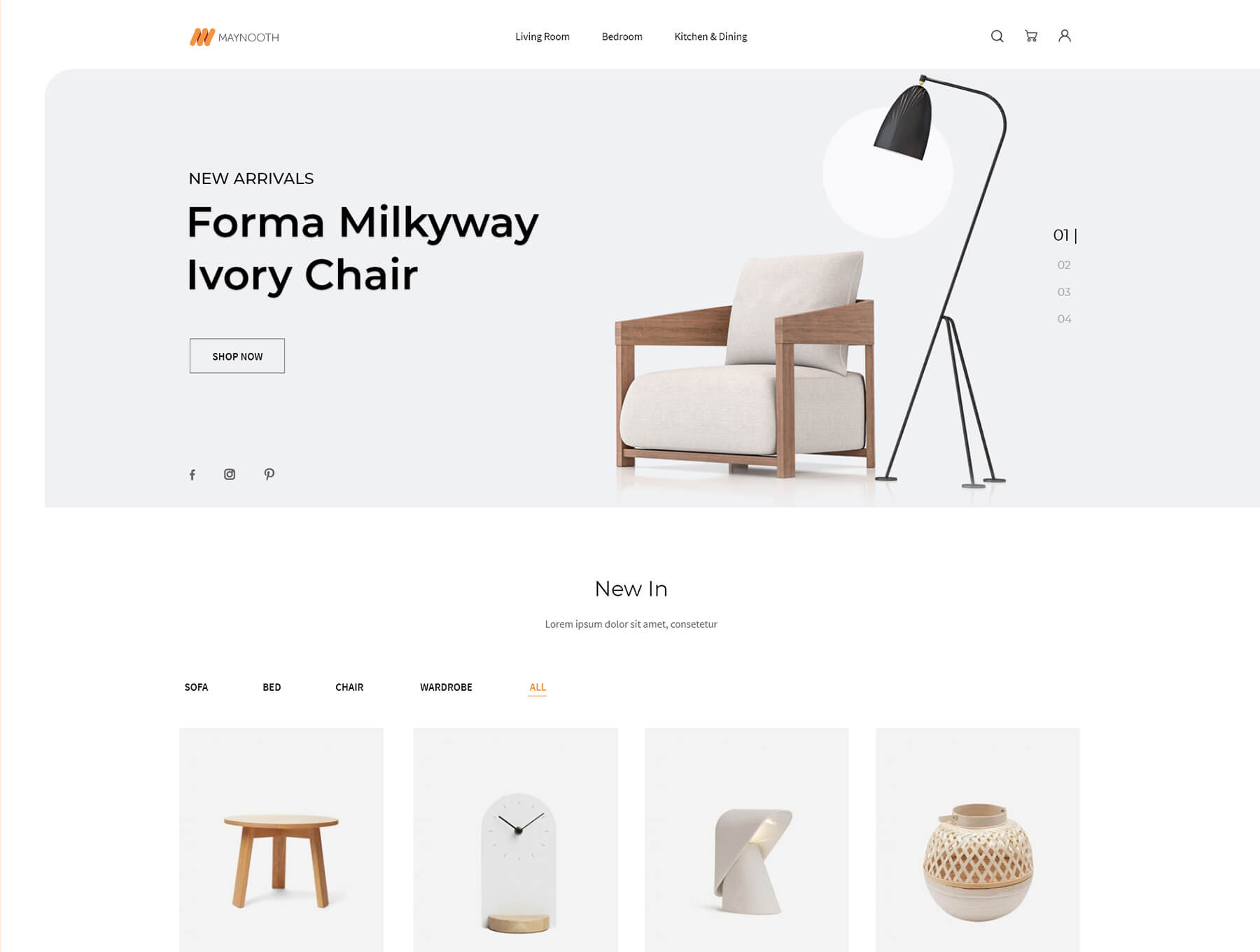 家居模板素材设计控件模板素材Furniture E-Commerce Website插图