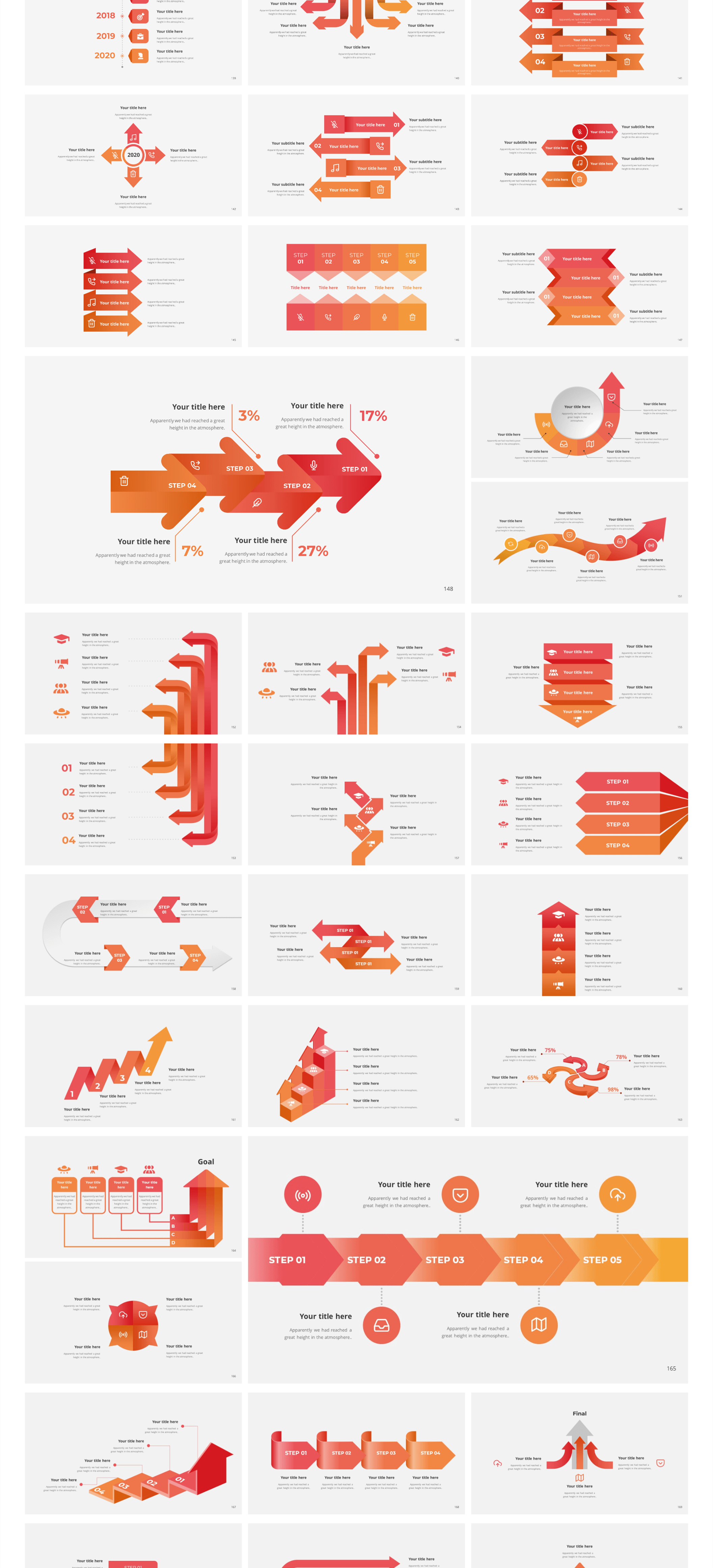 高质量的创意信息图表幻灯片模板素材Infographics – Massive插图4