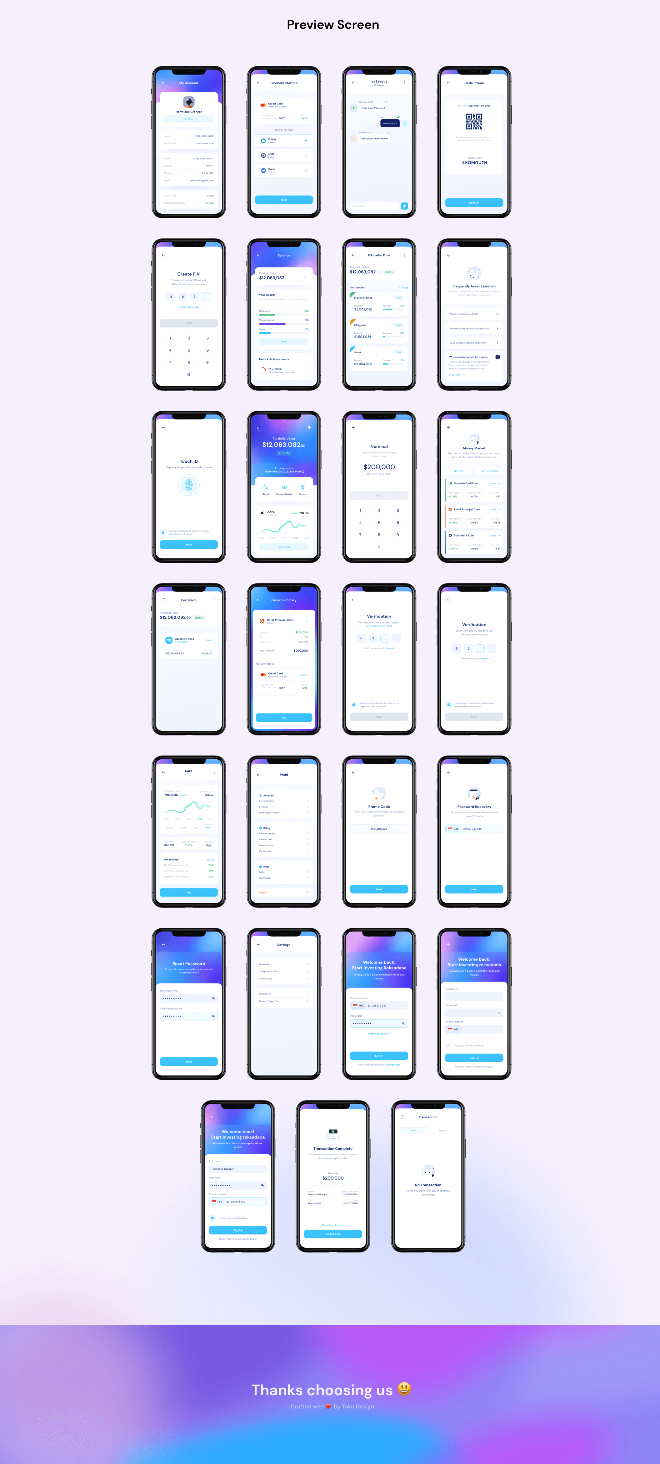 投资 iOS 应用 UI 套件设计素材模板Robo插图