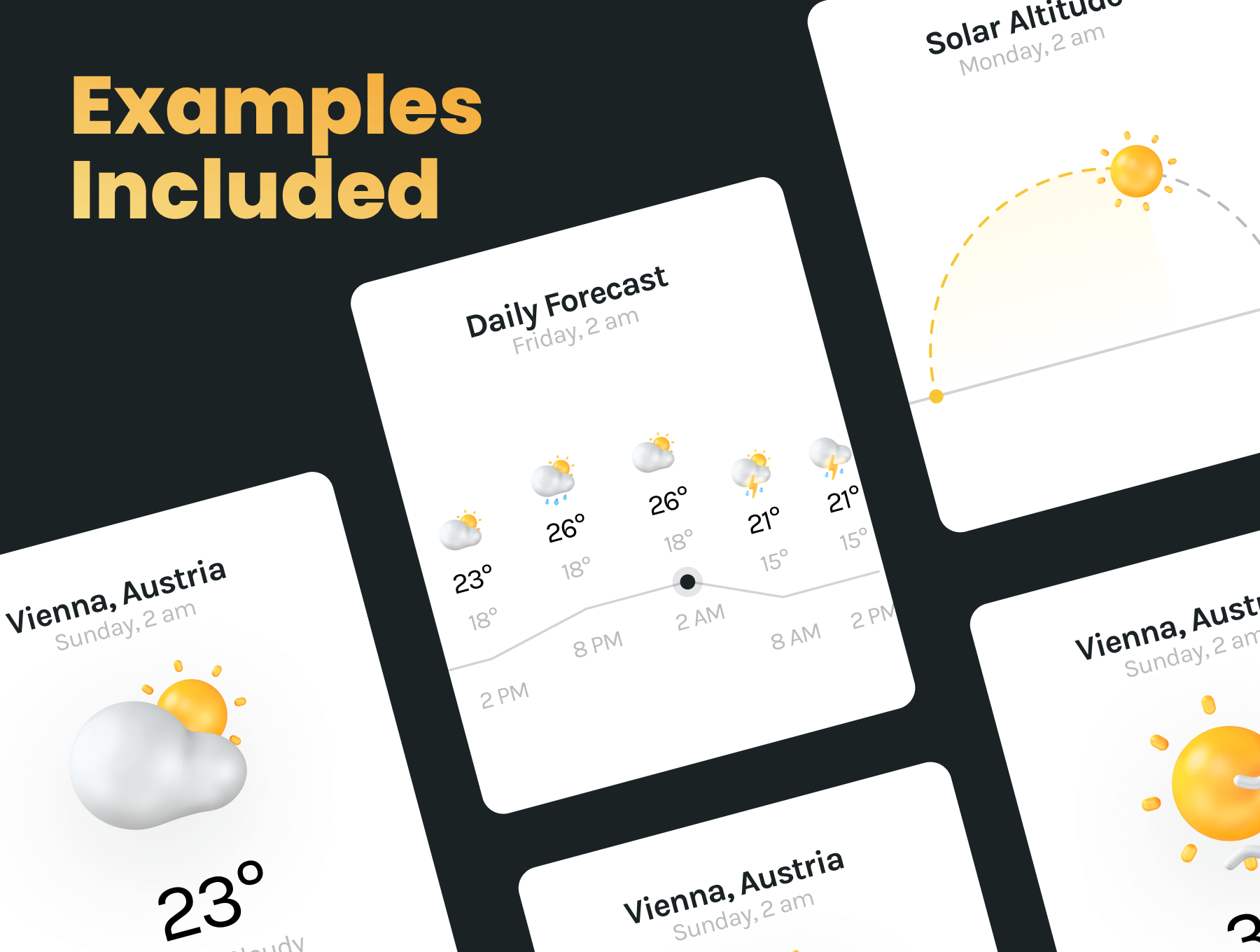 金融科技产品插图素材模板3D Weather Icons Pack插图4