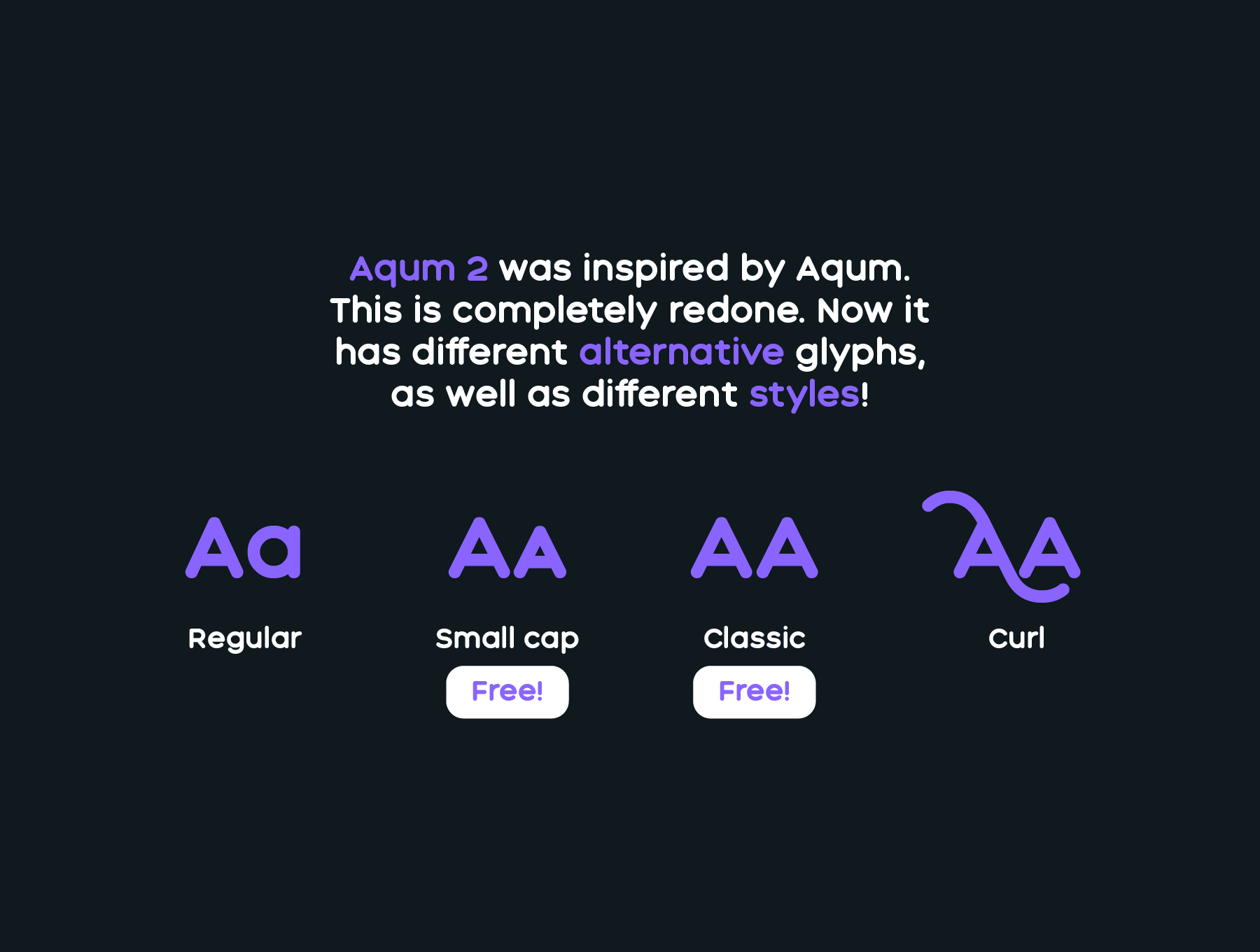 优雅精致的圆形字体系列下载Aqum 2 – rounded font family插图6