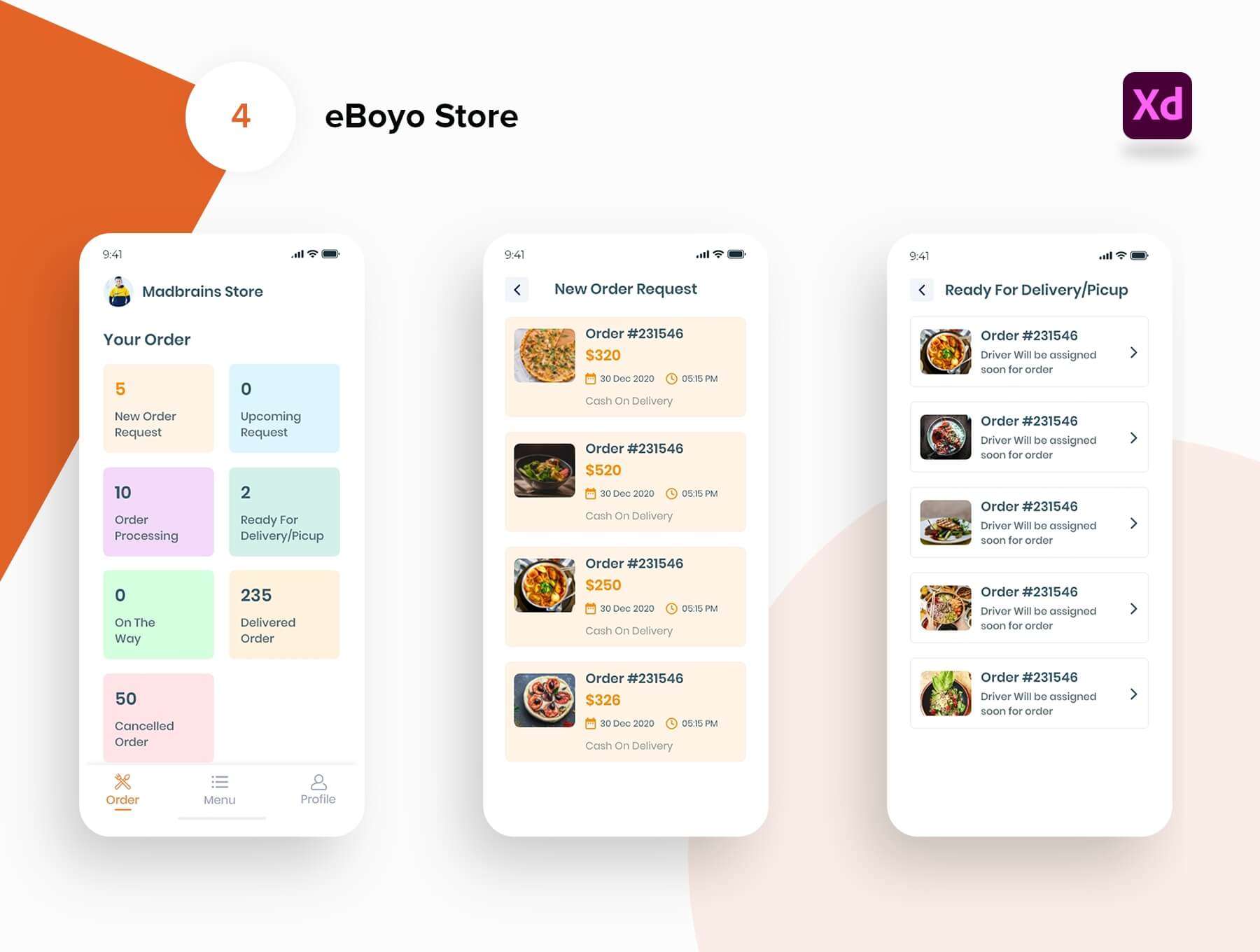 轻饮食插图素材模板设计控件模板素材eBOYO Store View – Best Seller Side Ecommerce UI Design Template插图3