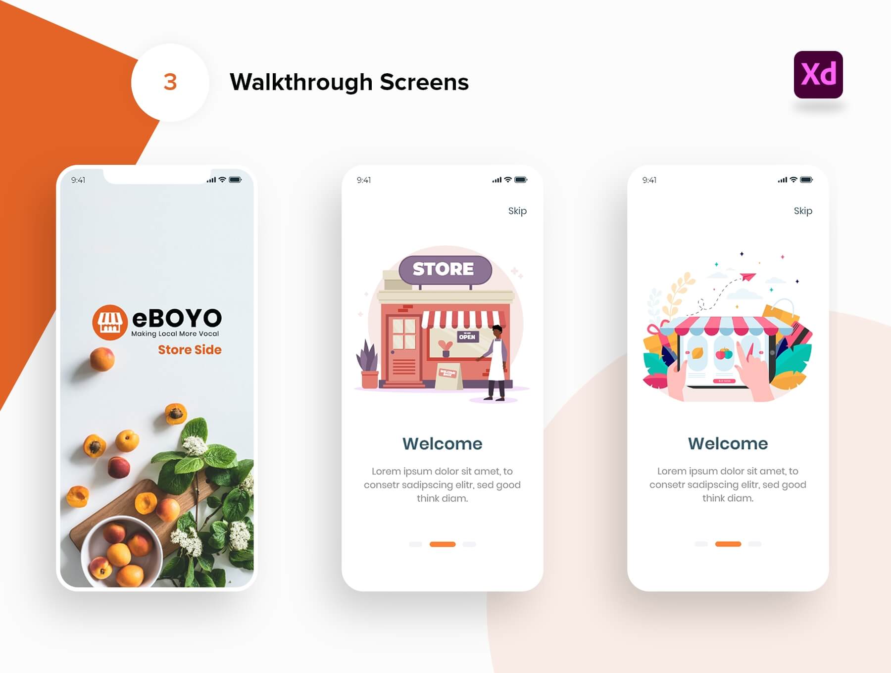 轻饮食插图素材模板设计控件模板素材eBOYO Store View – Best Seller Side Ecommerce UI Design Template插图4