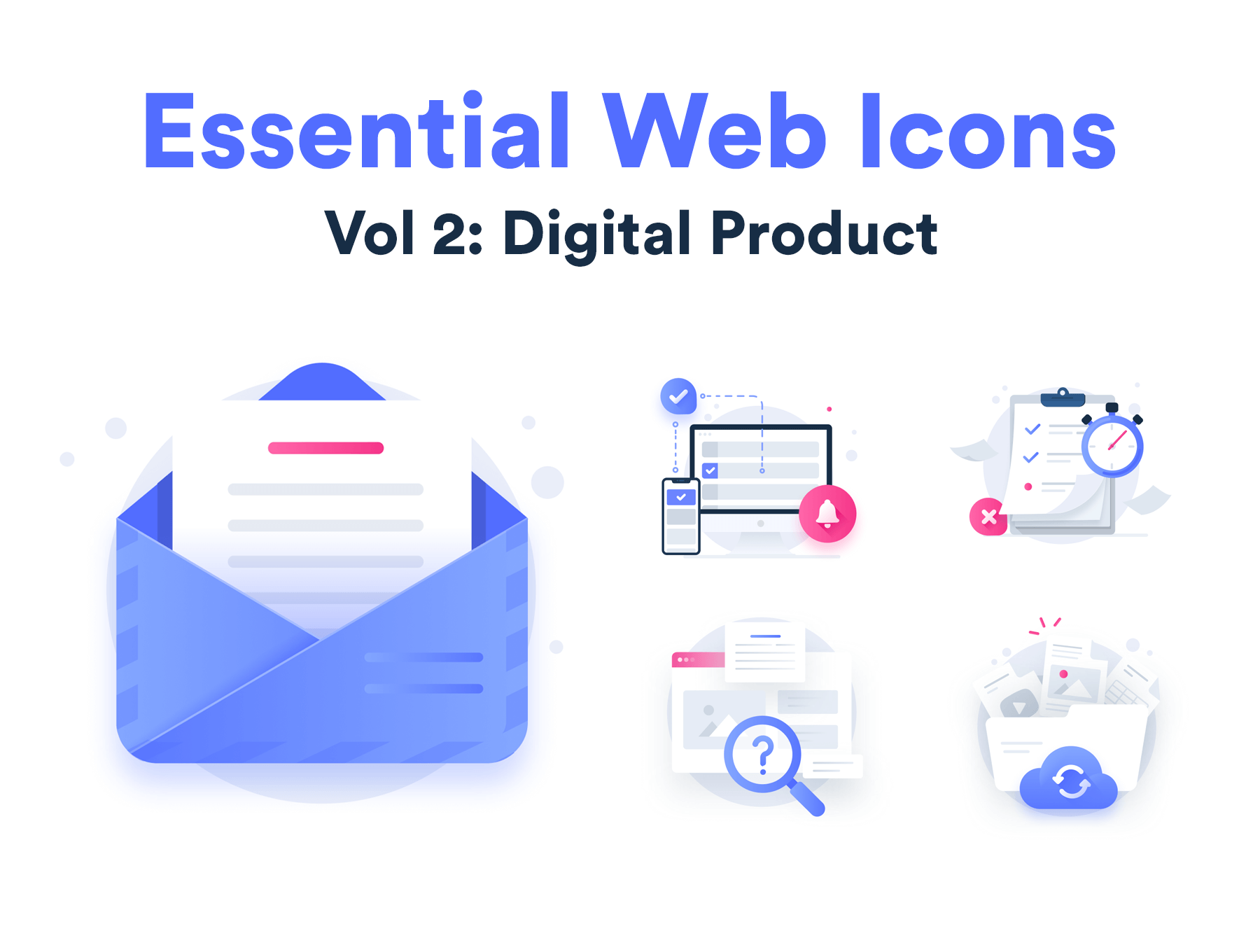 互联网概念概念化插图空状态插图模板素材Essential Web Icons Volume 2插图