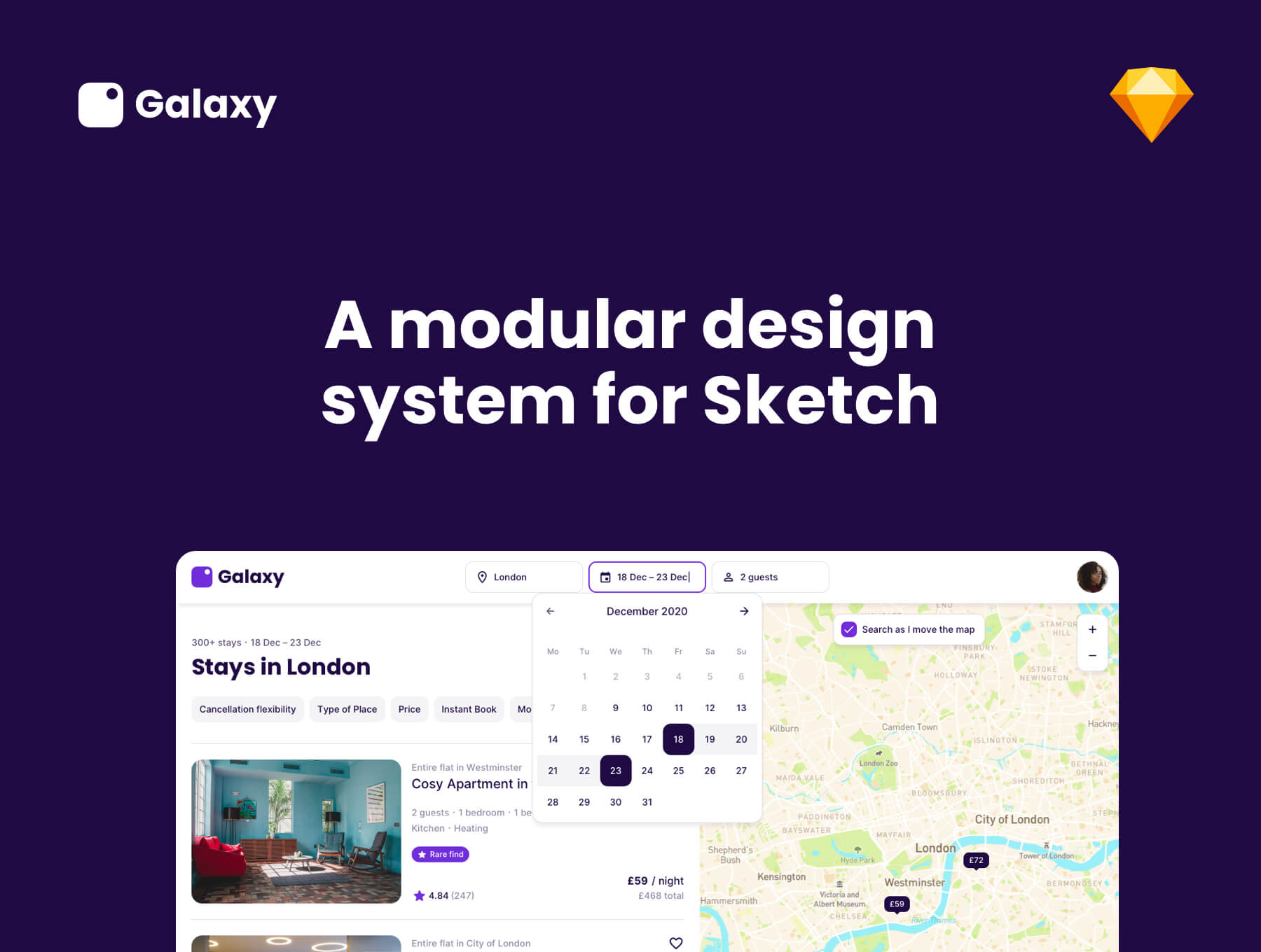 系统类设计控件模板素材样机Galaxy Design System for Sketch插图