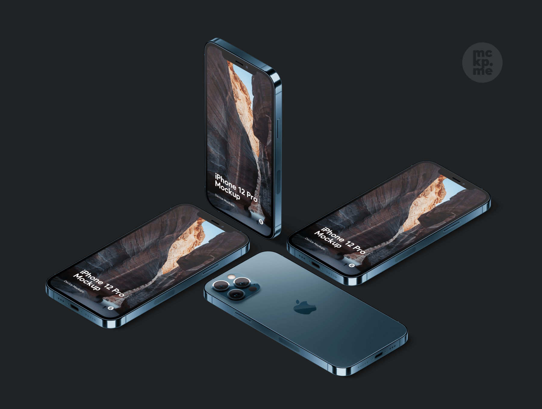 苹果手机样机模板素材下载iPhone 13 Pro Isometric Pack插图3