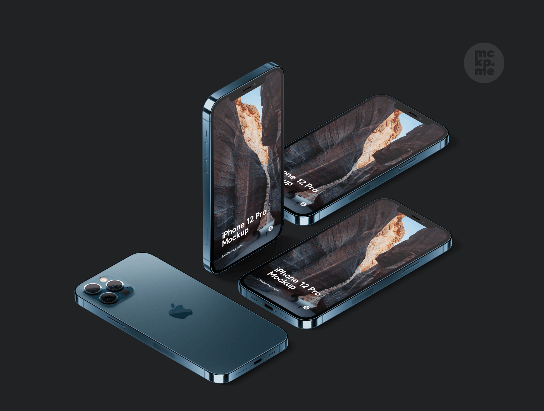 苹果手机样机模板素材下载iPhone 13 Pro Isometric Pack插图5