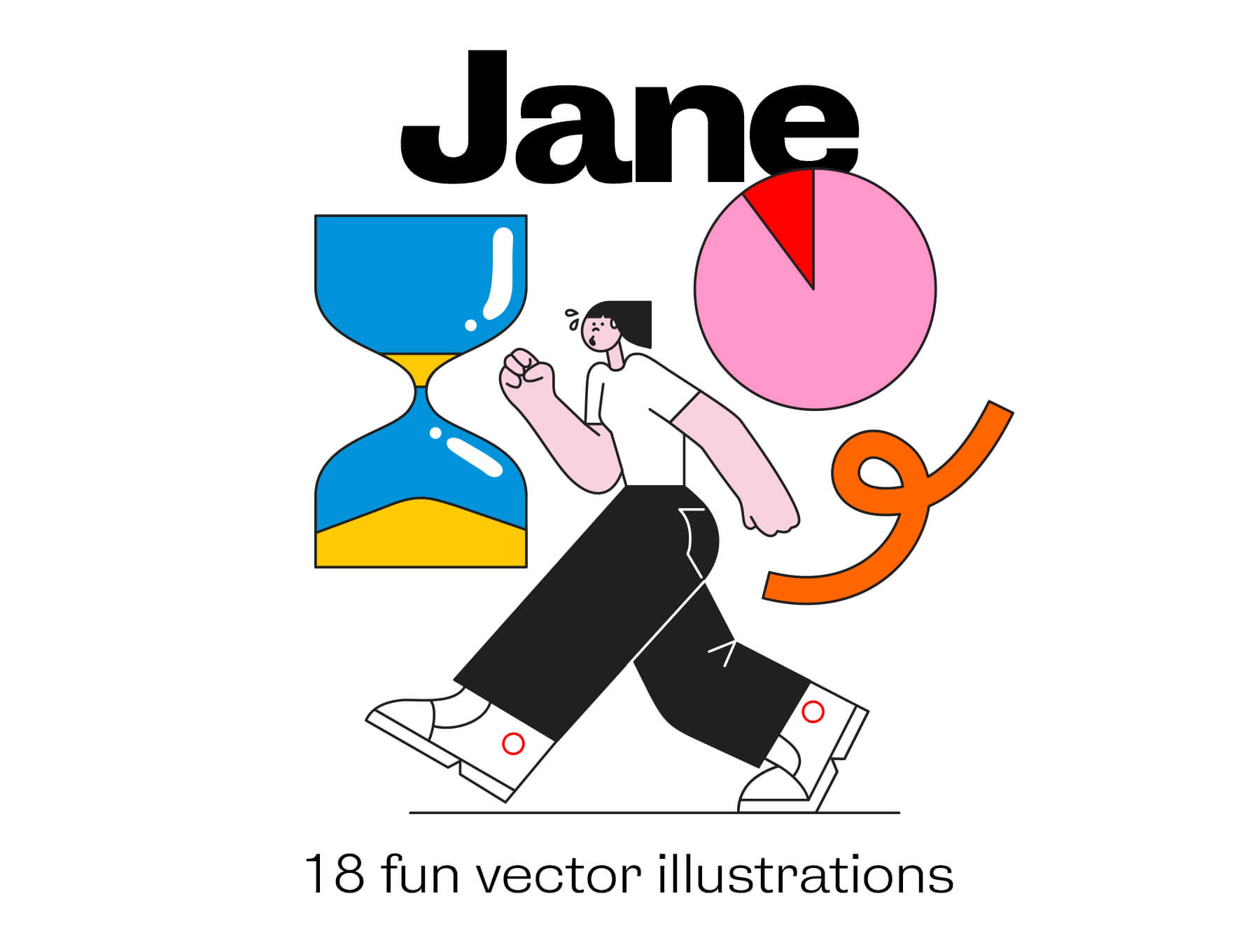 创意插图素材模板素材Jane – illustration pack插图